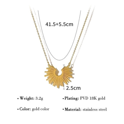IG Style Modern Style Geometric 304 Stainless Steel 18K Gold Plated Plating Pendant Necklace