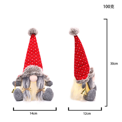 Christmas Glowing Rudolph Faceless Doll Nordic Forest Man Plush Doll Decoration Gnome Ornament