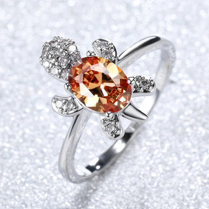 Minimalist Animal Copper Plating Inlay Artificial Gemstones Rings