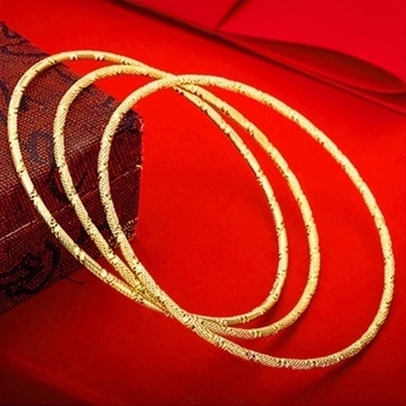 Minimalist Geometric Copper Gold Plated Bangle 1 Piece