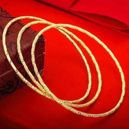 Minimalist Geometric Copper Gold Plated Bangle 1 Piece