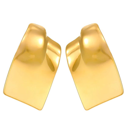 1 Pair Elegant Streetwear Geometric Plating 304 Stainless Steel Ear Studs