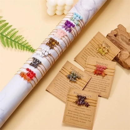 Minimalist Geometric Natural Stone Bracelets In Bulk