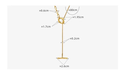 Minimalist Geometric 304 Stainless Steel 18K Gold Plated Pendant Necklace