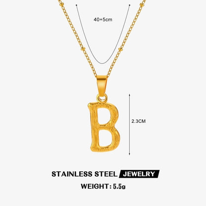 Minimalist Cool Style Letter 304 Stainless Steel 18K Gold Plated Plating Pendant Necklace