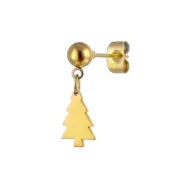 Minimalist Geometric Cross Stainless Steel Asymmetrical Dangling Earrings 1 Piece