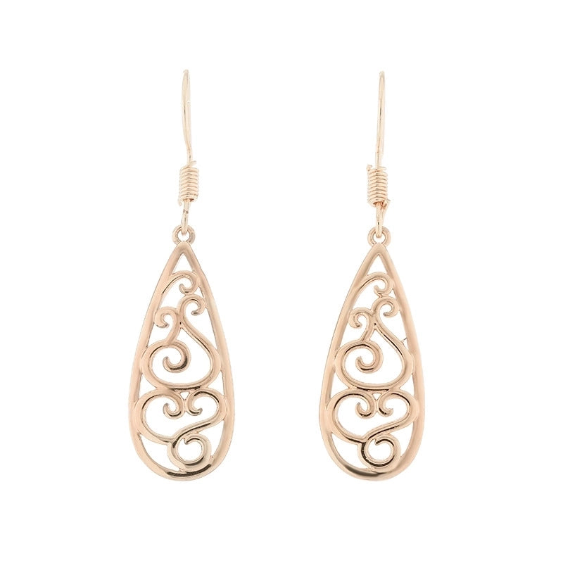 1 Pair Vintage Style Water Droplets Copper Drop Earrings