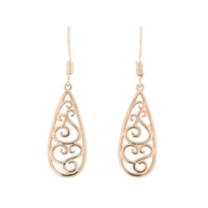 1 Pair Vintage Style Water Droplets Copper Drop Earrings
