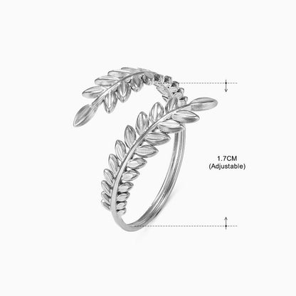 3 Pieces Basic Classic Style Geometric Leaf Stainless Steel Plating Open Rings