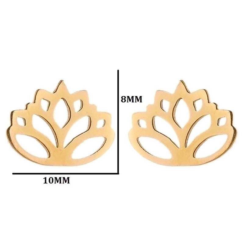 1 Pair Fashion Snowflake Plating 304 Stainless Steel 18K Gold Plated Ear Studs