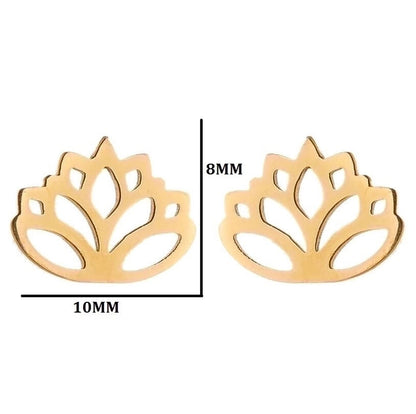 1 Pair Fashion Snowflake Plating 304 Stainless Steel 18K Gold Plated Ear Studs
