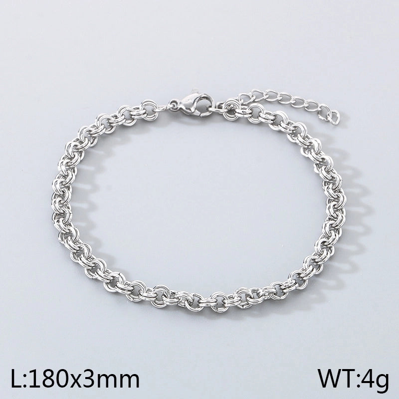 Minimalist Geometric 304 Stainless Steel 18K Gold Plated Bracelets In Bulk