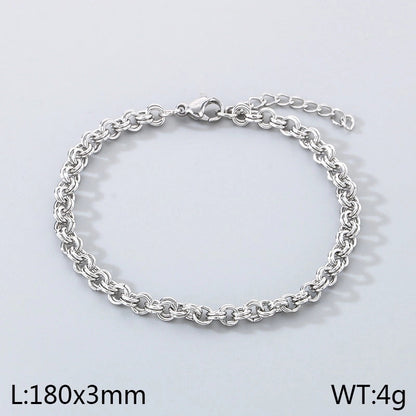 Minimalist Geometric 304 Stainless Steel 18K Gold Plated Bracelets In Bulk