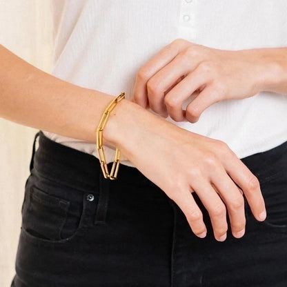 Minimalist Geometric Titanium Steel Cable Chain Bracelets In Bulk