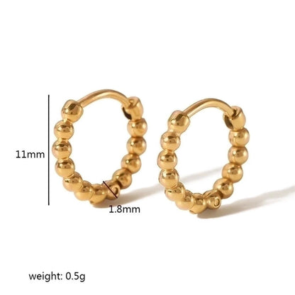 1 Pair Casual Minimalist Streetwear Twist Plating Inlay 304 Stainless Steel Zircon Earrings