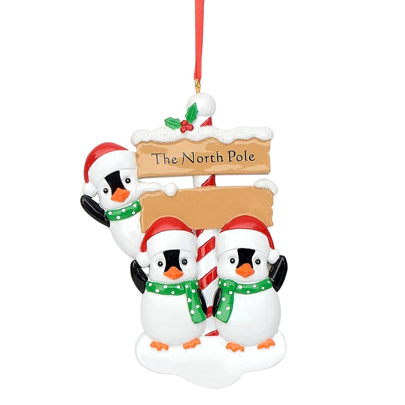 Christmas Cartoon Style Bear Snowman Resin Indoor Party Festival Hanging Ornaments