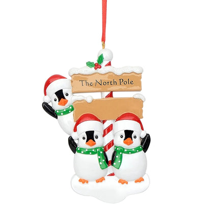Christmas Cartoon Style Bear Snowman Resin Indoor Party Festival Hanging Ornaments