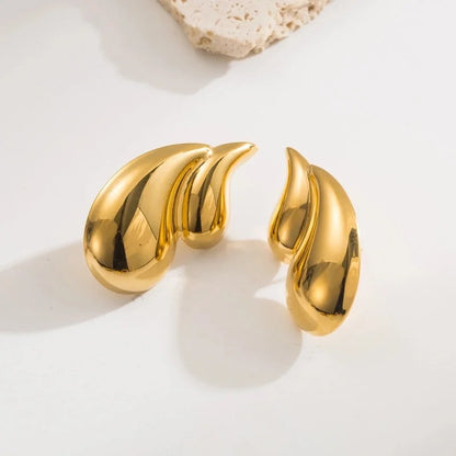 1 Pair Casual Modern Style Minimalist Geometric Heart Shape 304 Stainless Steel 18K Gold Plated Ear Studs