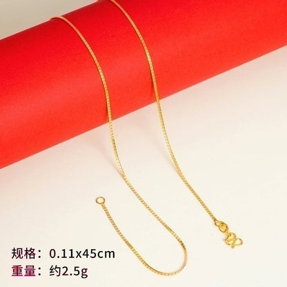 Minimalist Geometric Copper Gold Plated Necklace