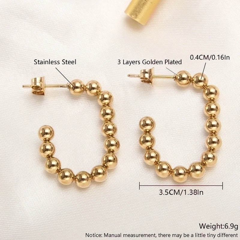 1 Pair Basic Minimalist Triangle Plating 304 Stainless Steel 18K Gold Plated Gold Plated Ear Studs