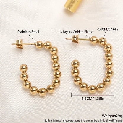 1 Pair Basic Minimalist Triangle Plating 304 Stainless Steel 18K Gold Plated Gold Plated Ear Studs