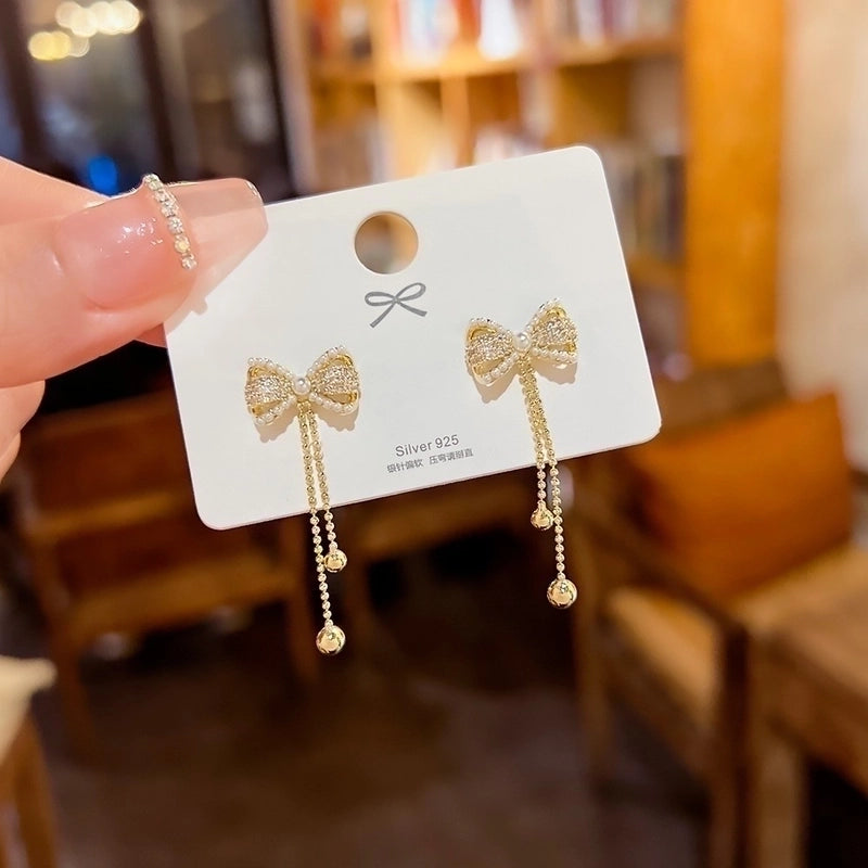 1 Pair Minimalist Geometric Plating Inlay Alloy Artificial Pearls Rhinestones Earrings