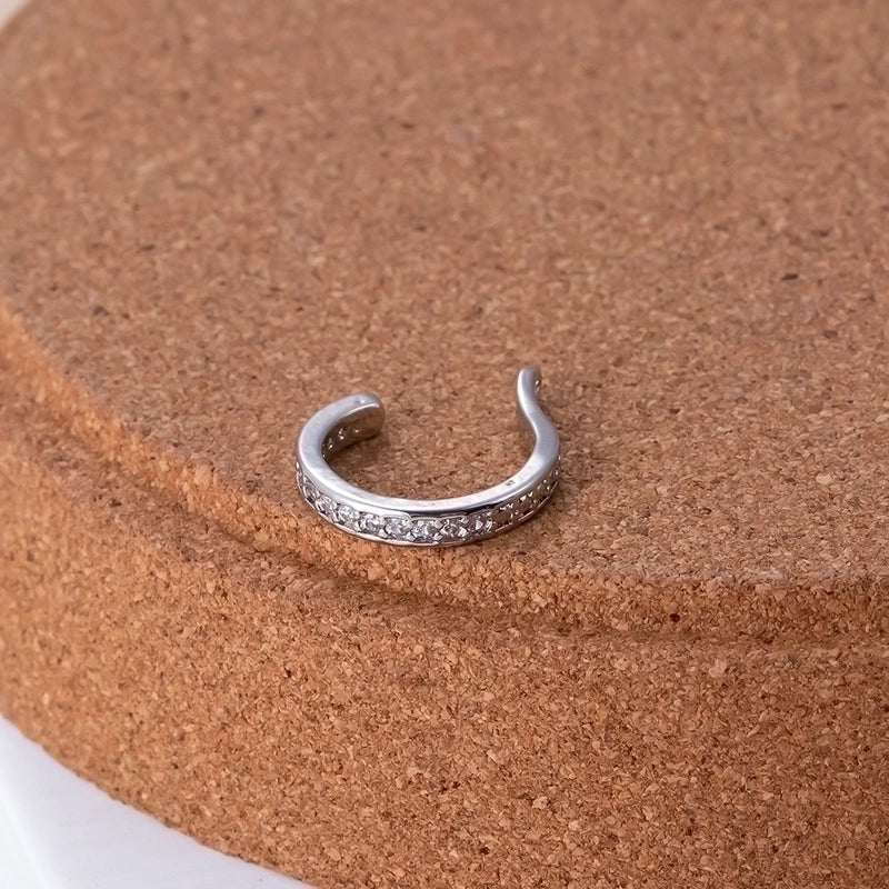 1 Piece Ear Cartilage Rings & Studs Sweet Shiny Heart Shape Copper Plating Inlay Zircon