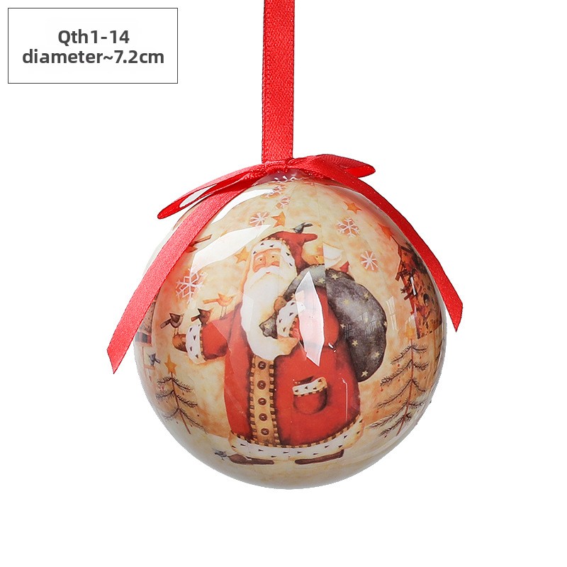 Christmas Ball Pendant Snowman Foam Ball Ornament Christmas Tree Hanging Ball Atmosphere Decoration Supplies