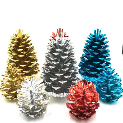 Christmas Decorations Christmas Tree Pine Cone Pendant High Simulation Pine Cone Wreath Decoration 13cm American Pine Cone