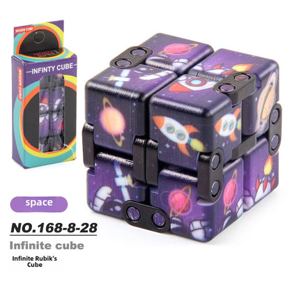 New Strange Decompression Toy UV Printing Infinite Rubik's Cube Decompression Folding Changeable Rubik's Cube Fingertip Rubik's Cube Manufacturer Resources