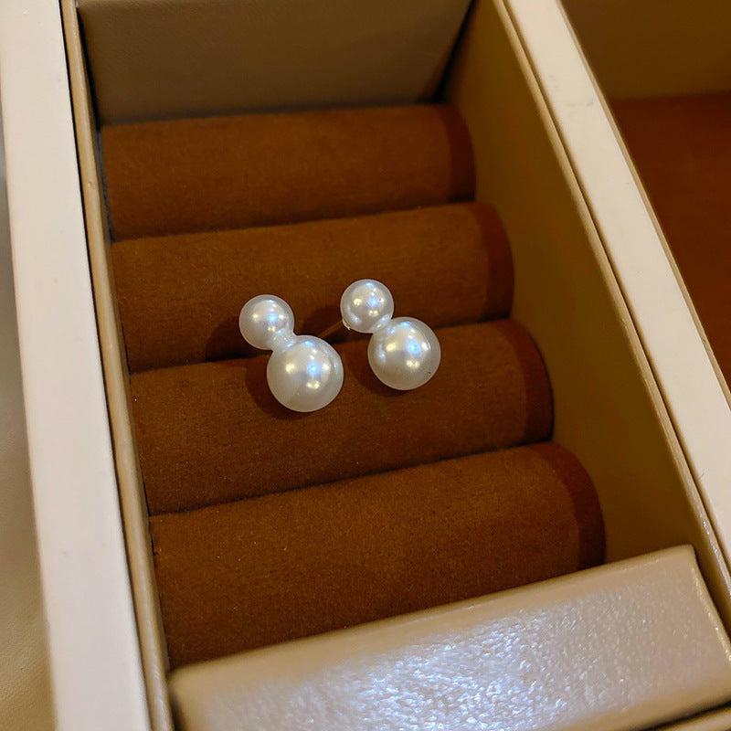 2 Pieces Minimalist Round Ellipse Geometric Copper Electroplating Earrings