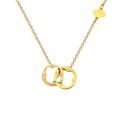 Cartoon Geometric Titanium Steel Electroplating Necklaces