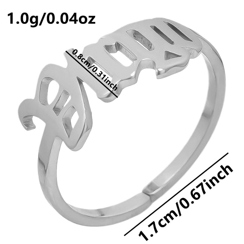 Minimalist Constellation 304 Stainless Steel 18K Gold Plated Polishing Rings