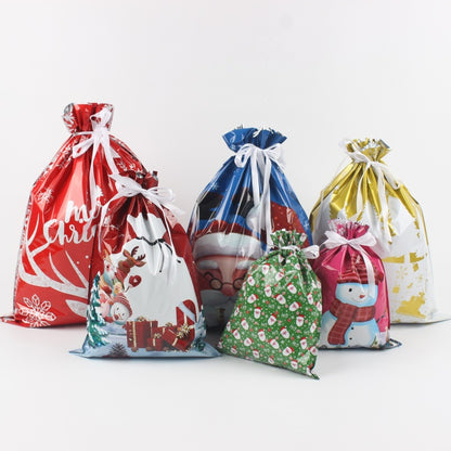 Christmas Gift Bag 2025 Santa Claus Style Drawstring Bag Candy Packaging Gift Bag