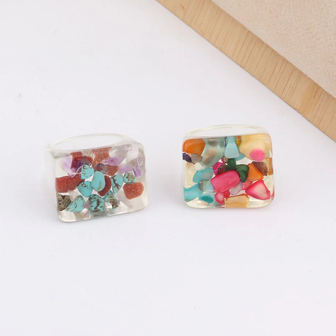 Cartoon Women Flower Fruit Plastic Rings