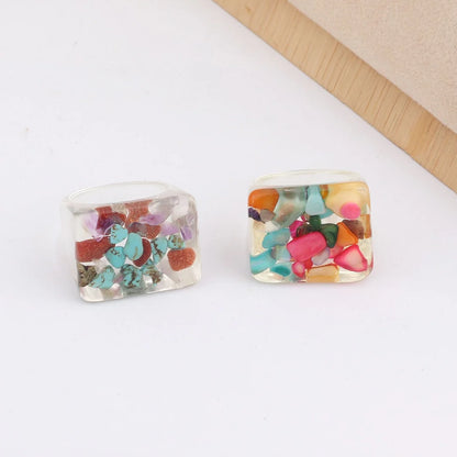Cartoon Women Flower Fruit Plastic Rings