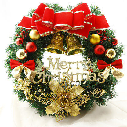 Green Lemon Christmas Wreath 30cm Decorative Door Hanging Ornament Vine Wreath 40cm Courtyard Arrangement Hotel Mall