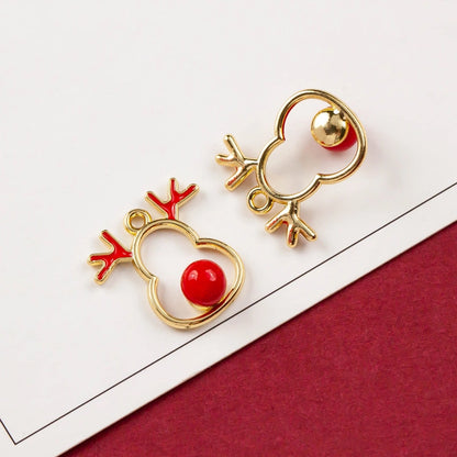 10 PCS/Package Alloy Bow Knot Bell Snowflake Pendant Jewelry Accessories