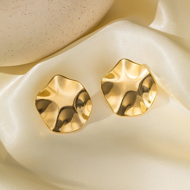 1 Pair Basic Modern Style Classic Style C Shape Irregular Heart Shape Irregular Plating 304 Stainless Steel Ear Studs