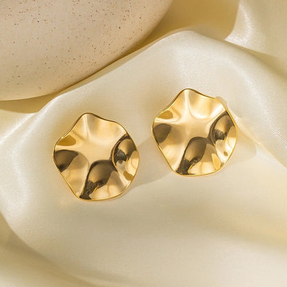 1 Pair Basic Modern Style Classic Style C Shape Irregular Heart Shape Irregular Plating 304 Stainless Steel Ear Studs