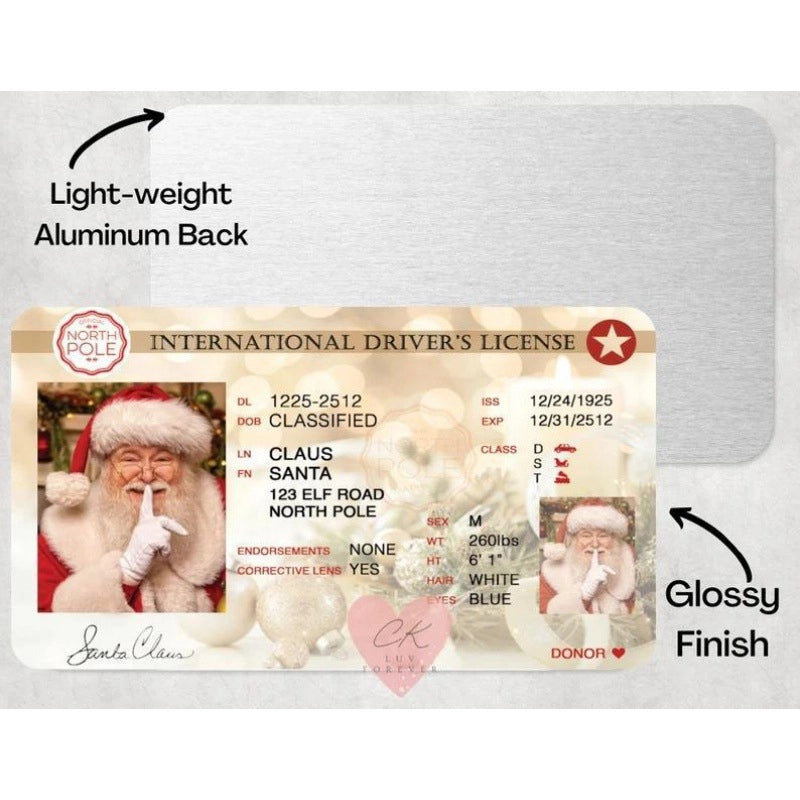Christmas Cartoon Style Funny Santa Claus PVC Party Birthday Card