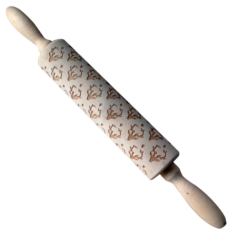 Christmas Cartoon Style Ethnic Style Elk Theaceae/Muhe Rolling Pin 1 Piece