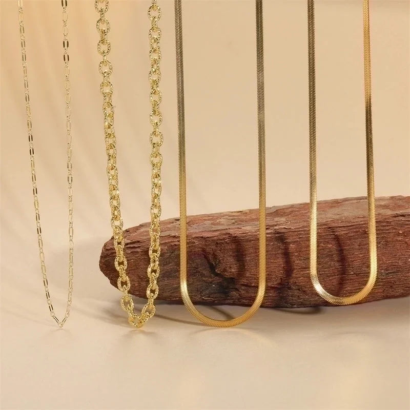 Copper 14K Gold Plated Vintage Style Round Pendant Necklace