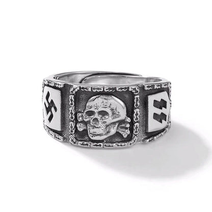 Retro Skull Alloy Plating Halloween Unisex Open Rings