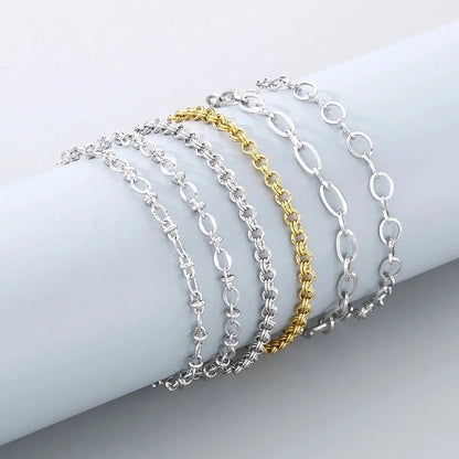 Minimalist Geometric 304 Stainless Steel 18K Gold Plated Bracelets In Bulk