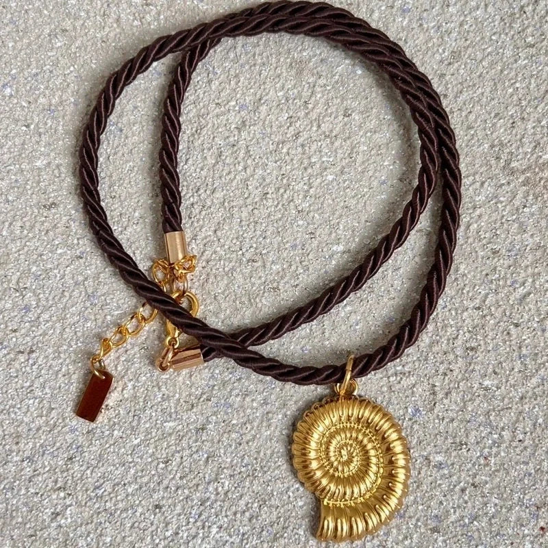 Casual Retro Marine Style Sun Conch 201 Stainless Steel 304 Stainless Steel 18K Gold Plated Pendant Necklace