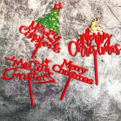 Christmas Letter Arylic Party Cake Decorating Supplies