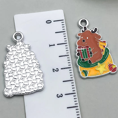 1 Piece 20 PCS/Package 17x14mm 23x18mm 23x23mm Alloy Christmas Tree Santa Claus Gingerbread Pendant Jewelry Accessories