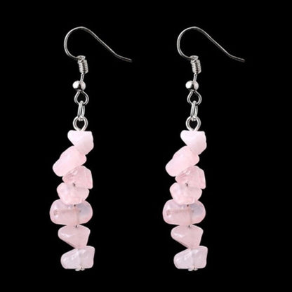 Fashion Irregular Natural Stone Handmade Drop Earrings 1 Pair