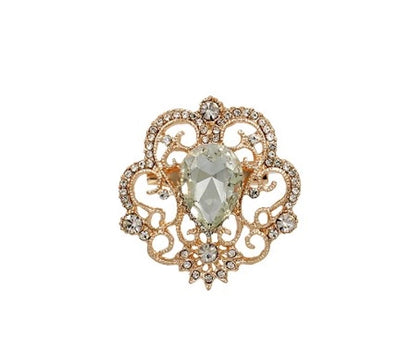 Elegant Pin Bicycle Flower Snowflake Imitation Pearl Alloy Inlay Rhinestones Women'S Brooches